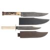 Image 1 : Two Damascus Bladed Knives with Sheaths