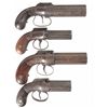 Image 1 : Collector's Lot of Four Percussion Pepperboxes