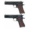 Image 1 : Two Colt Government Model 1911 Semi-Automatic Pistols with Factory Letters