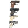 Image 2 : Four Semi-Automatic Vest Pocket Pistols