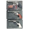 Image 1 : Three Cased Ruger Vaquero Single Action Revolvers