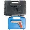 Image 1 : Two Railed Semi-Automatic Pistols with Cases