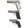 Image 1 : Two Semi-Automatic Pistols and One Revolver