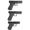 Image 2 : Three Glock Semi-Automatic Pistols with Cases and Accessories