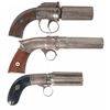 Image 1 : Three Percussion Pepperbox Handguns