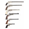 Image 1 : Five Stevens Single Shot Pistols One Stevens Pocket Rifle