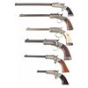 Image 2 : Five Stevens Single Shot Pistols One Stevens Pocket Rifle