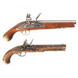 Two Flintlock Pistols and Cannon