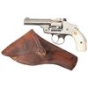 Image 1 : Smith & Wesson .38 Safety Hammerless 4th Model Double Action Revolver with Pearl Grips and Holster