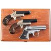 Image 1 : Remington Derringer and Cased Pair of Cased Colt Derringers