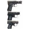 Image 2 : Collector's Lot of Three Mauser Semi-Automatic Pocket Pistols