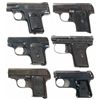 Image 1 : Collector's Lot of Six Semi-Automatic Pocket Pistols