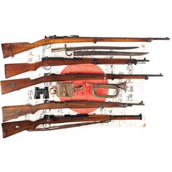 Five Bolt Action Military Rifles