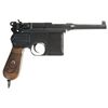 Image 2 : Mauser 1920 Rework Red Nine Broomhandle Semi-Automatic Pistol with Manual