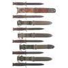 Image 1 : Six U.S. M3 Fighting Knives, Including 3 Blade Marked Examples