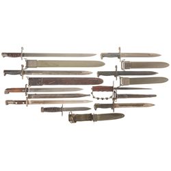 Seven Bayonets and a Trench Knife