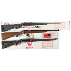 Three Boxed Ruger Rifles