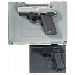 Two Cased Semi-Automatic Pistols