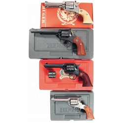 Four Ruger Single Action Revolvers