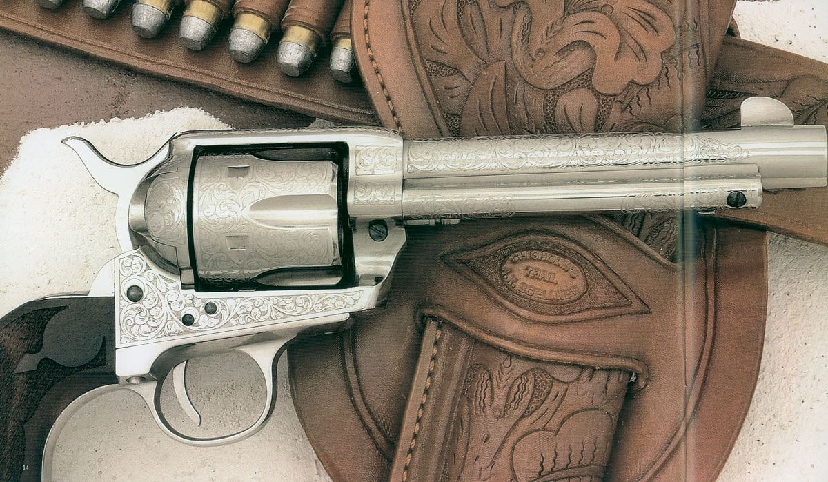 Engraved F.LLI Pietta Model 1873 Single Action Revolver with Box