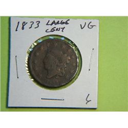 1833 LARGE CENT