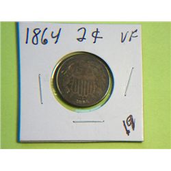 1864 2 CENT COPPER