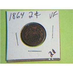 1864 2 CENT COPPER