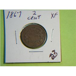 1867 2 CENT COPPER