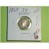 Image 1 : 1869 3 CENT NICKEL