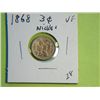Image 1 : 1868 3 CENT NICKEL