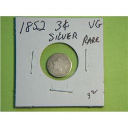 1852 3 CENT SILVER
