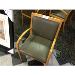 KIELHAUER MAPLE FRAME LEATHER CONFERECE CHAIR