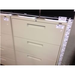 BEIGE 4 DRAWER LATERAL FILE CABINET