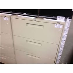 BEIGE 4 DRAWER LATERAL FILE CABINET