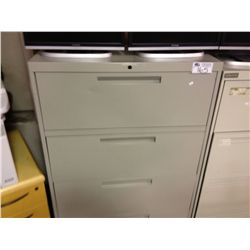 GREY 4 DRAWER LATERAL FILE CABINET