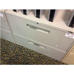 GREY 2 DRAWER LATERAL FILE CABINET