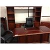 Image 1 : LEATHER INLAYED TRADITIONAL DESK WITH MATCHING