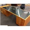 Image 2 : MAPLE INLAYED CUSTOM BUILT EXECUTIVE DESK WITH