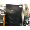 Image 1 : GLOBAL BLACK 5 DRAWER LATERAL FILE CABINET