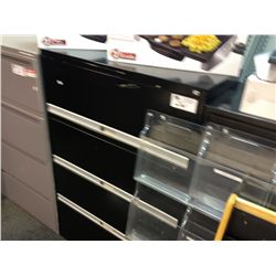 BLACK 4 DRAWER LATERAL FILE CABINET