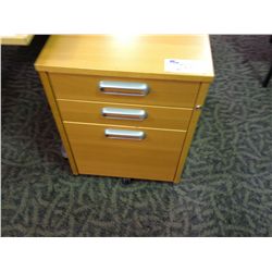 MAPLE ROLLING FILE PEDESTAL