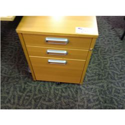 MAPLE ROLLING FILE PEDESTAL