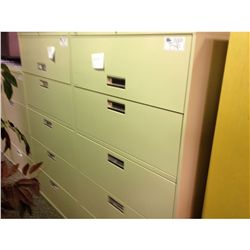 BEIGE 5 DRAWER LATERAL FILE CABINET