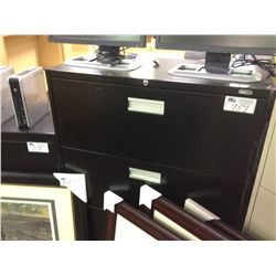 BLACK 4 DRAWER LATERAL FILE CABINET