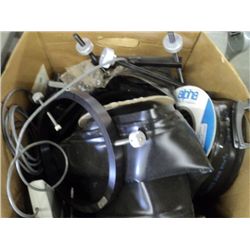 BOX OF WIRE AND MISC TEST EQUIPMENT