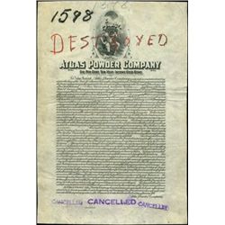 Atlas Powder Co. Bond Proof,