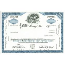 Saturn Airways Inc. Stock Specimens