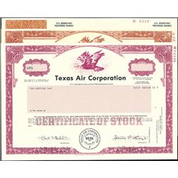 Texas Air Corporation Certificates