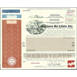 Western Air Lines, Inc. Registered Bonds