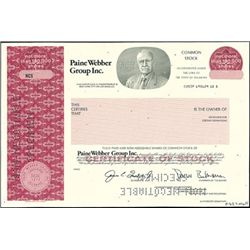 Paine Webber Group Inc.,